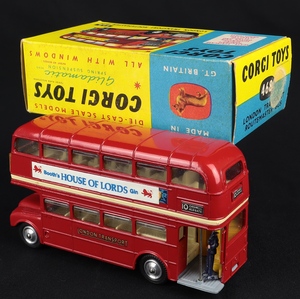Corgi toys 468 london transport routemaster bus house of lords gin ee860 back