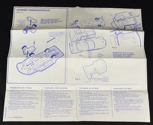 French dinky toys 1435 citroen presidentielle ff196 instructions