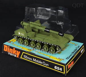 Dinky toys 654 155mm mobile gun ff261 front