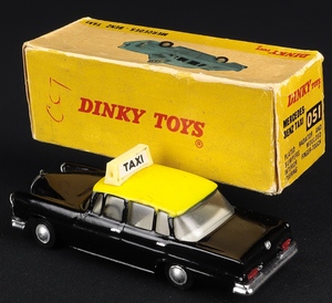 Indian dinky toys 051 mercedes benz taxi ff366 back