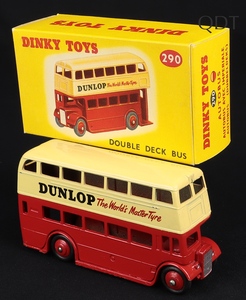Dinky toys 290 dunlop double deck bus ff468 front