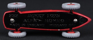 Dinky toys 232 alfa romeo racing car ff664 base