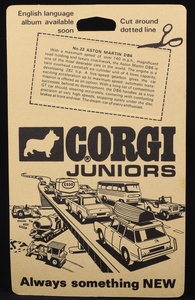 Corgi juniors 22 aston db6 ff682 back