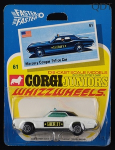 Corgi juniors 61 mercury cougar police car ff729 front
