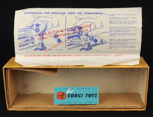Corgi toys 1101 carrrimore car transporter cerise ff773 leaflet