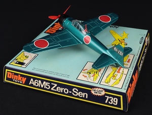 Dinky toys 739 a6m5 zero sen aeroplane ff788 back