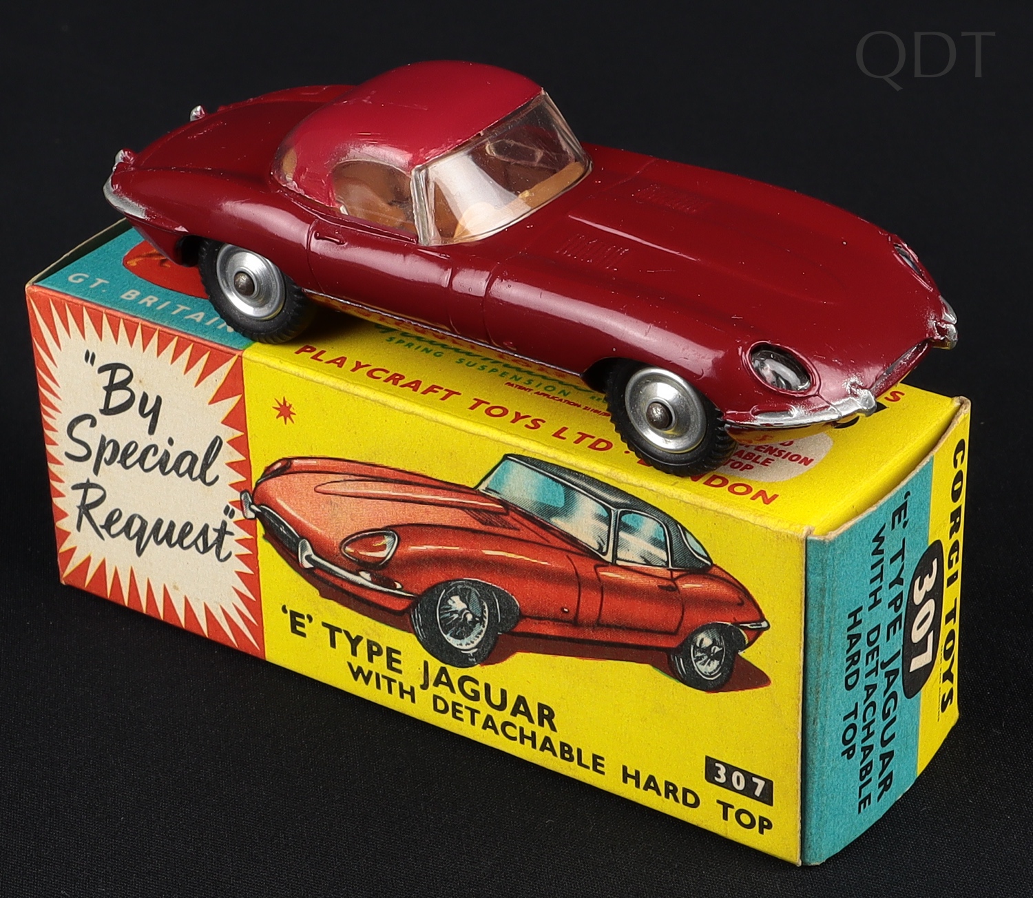 Miniature Corgi 1:43 - Jaguar Type E Detachable Hard Top N°307 - Occasion