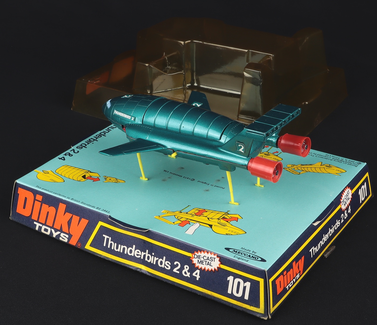 Scatola VUOTA Per Dinky Toys 101 Thunderbird 2 – Versione Gerry Anderson, Riproduzione UK