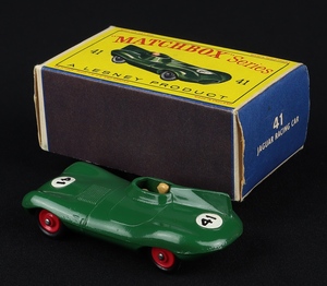 Matchbox models 41b jaguar d type ff872 back