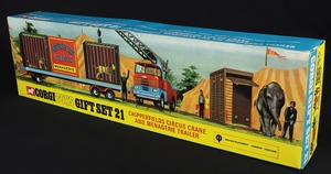 Corgi toys gift set 21 chipperfields circus crane truck menagerie gg3 gg3 back
