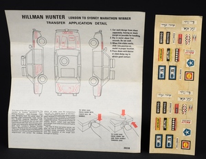 Corgi toys 302 hillman hunter kangaroo leaflet