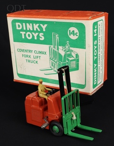 Dinky toys 14c coventry climax fork lift truck gg6 front