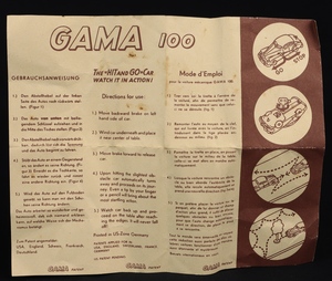 Gama models 100 hit go car gg18 leaflet