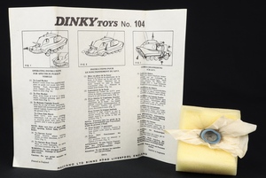 Dinky toys 104 spectrum pursuit vehicle gg67 leaflet packing