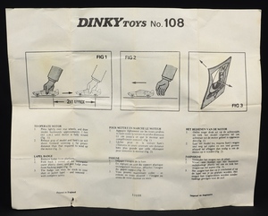 Dinky toys 108 sam's car joe 90 gg64 leaflet