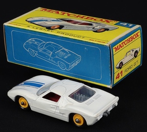 Matchbox 41 ford gt gg205 back