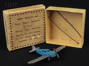 Dinky toys 60k percival gull aeroplane gg271 front