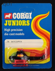 Corgi juniors 78 batcopter gg442 front