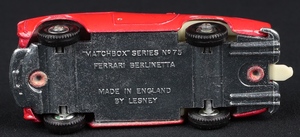 Matchbox models 75 ferrari berlinetta gg508 base