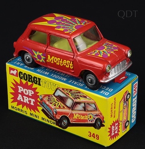 Corgi toys 349 morris mini minor pop art mostest gg579 front