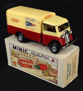 Tri ang minic 107m british railways van gg591 front