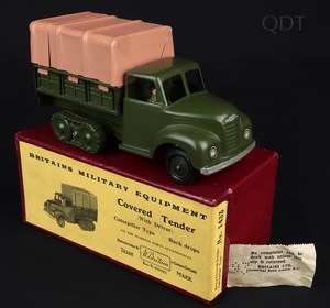 Britains models 1433 military equipment covered tender gg670 front