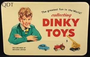 Collecting dinky toys cardboard sign gg759 front