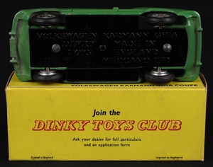 Dinky toys 187 vw karmann ghia coupe gg764 base