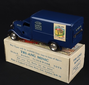 Tri ang minic 81m delivery van lner gg770 back