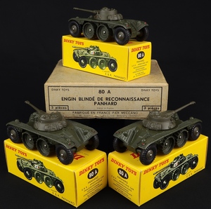 Dinky trade box 80a panhard armoured cars gg829 back