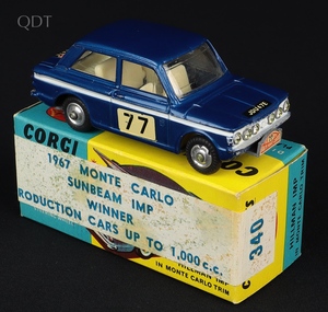 Corgi toys 328 hillman sunbeam imp monte carlo hh265 front