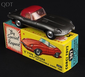 Corgi toys 307 e type jaguar b355 front