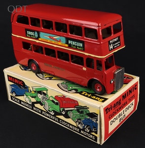 Tri ang minic 60m dpuble deck bus jj100 front