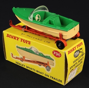 Dinky toys 796 healey sports boat trailer jj101 back