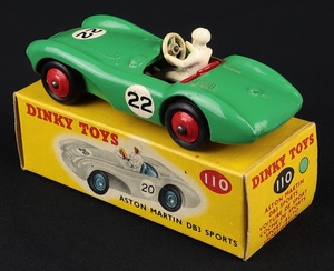 Dinky toys 110 aston martin db3 sports jj156 back