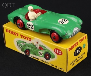 Dinky toys 110 aston martin db3 sports jj156 front