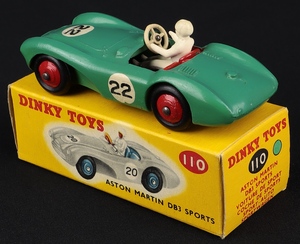 Dinky toys 110 aston martin db3 sports jj157 back