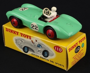 Dinky toys 110 aston martin db3 sports jj158 back