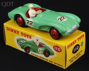 Dinky toys 110 aston martin db3 sports jj158 front