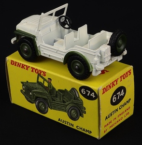 Dinky toys 674 austin champ u.n issue jj162 back