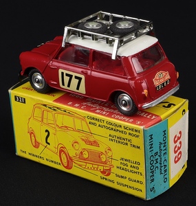Corgi toys 339 monte carlo mini cooper s roof rack jj166 back