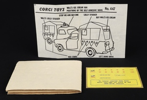 Corgi toys 447 wall's ice cream van jj172 labels