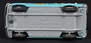 Corgi toys 447 wall's ice cream van jj172 base