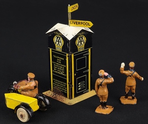 Dinky gift set 44 aa hut motor cycle patrol guides jj190 back