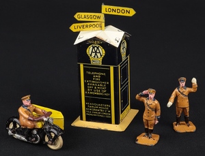 Dinky gift set 44 aa hut motor cycle patrol guides jj190 pieces