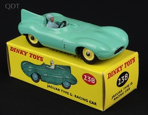 Dinky toys 238 jaguar d type racing car jj191 front