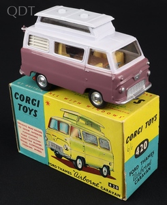 Corgi toys 420 ford thames airborne caravan jj205 front