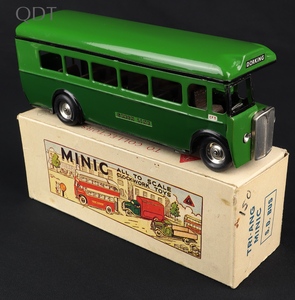 Tri ang minic 52m single deck bus green line jj221 front