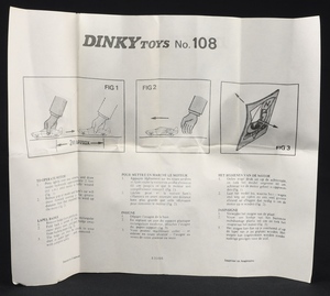 Dinky toys 108 sam's car red jj281 leaflet