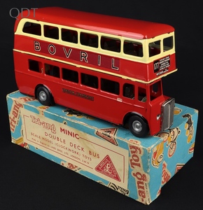 Tri ang minic 60m 1 double deck bus jj291 front